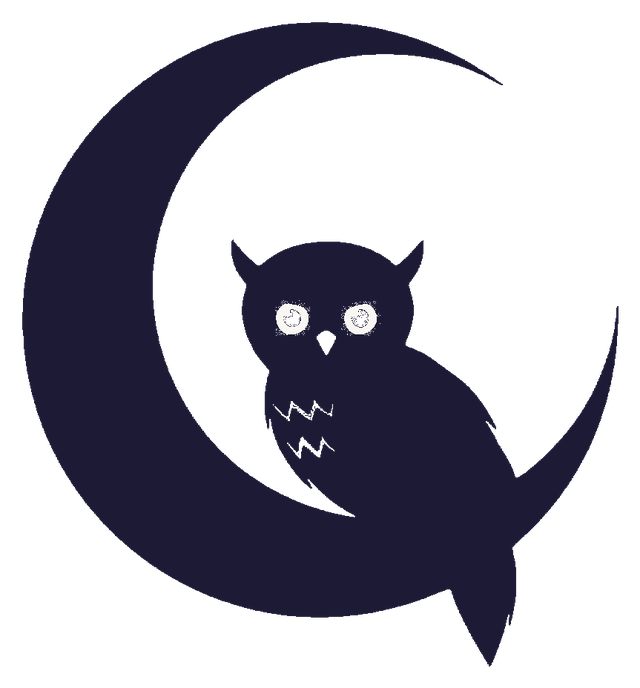 The Ember & Owl owl and moon logo